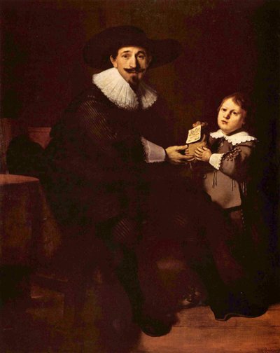 Jean Pellicorne con suo figlio Casper da Rembrandt van Rijn